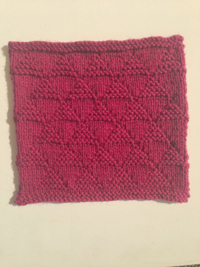 Garter Stitch Wave - Crimson