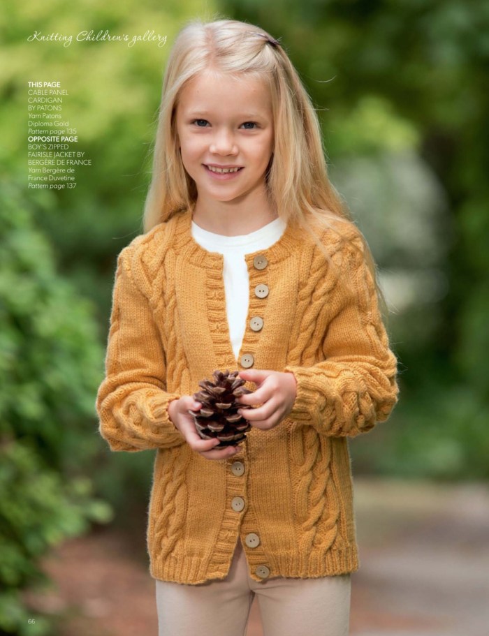 Cable Panel Cardigan by Patons