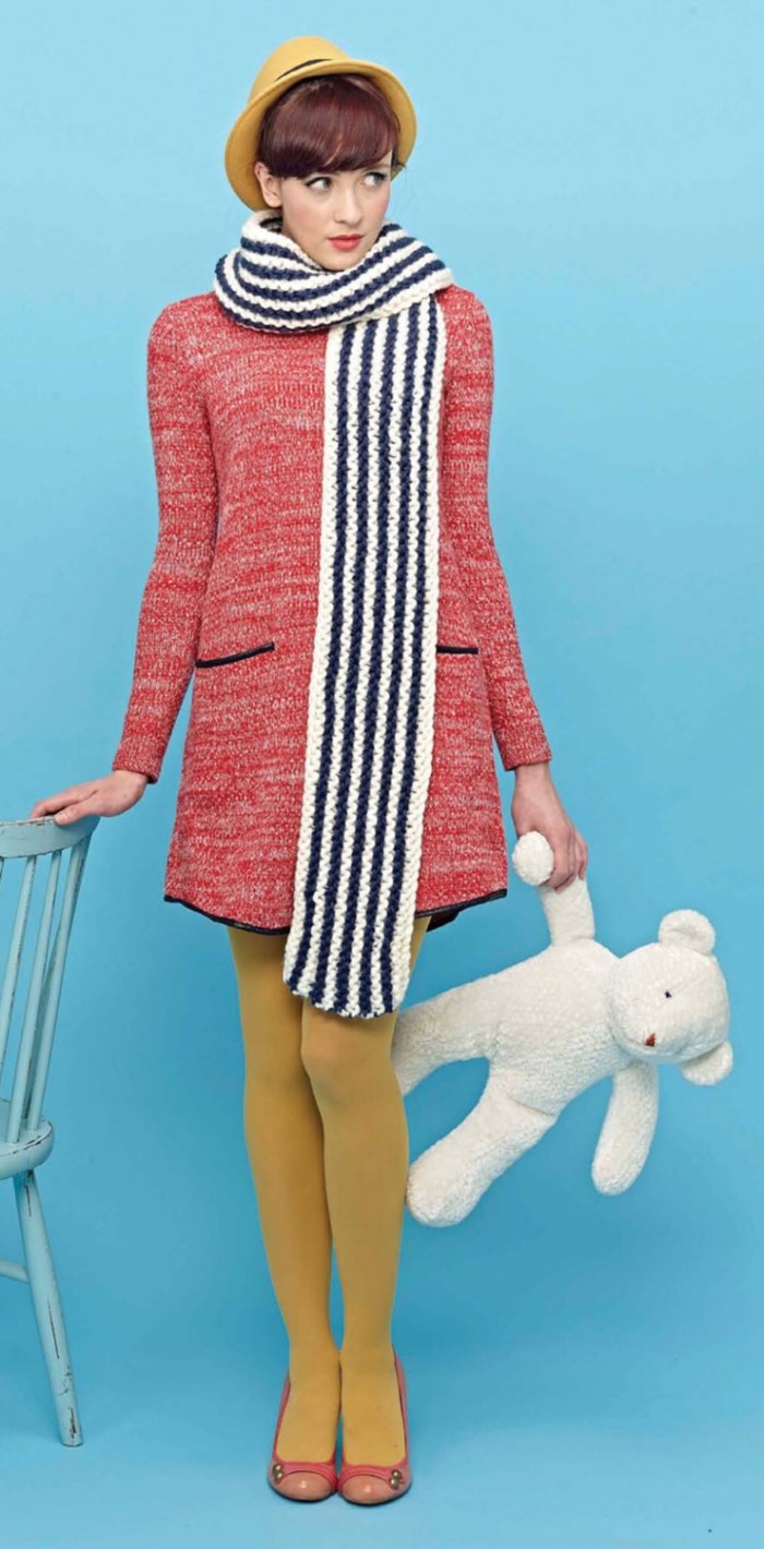 Striped College Scarf by Fiona Goble