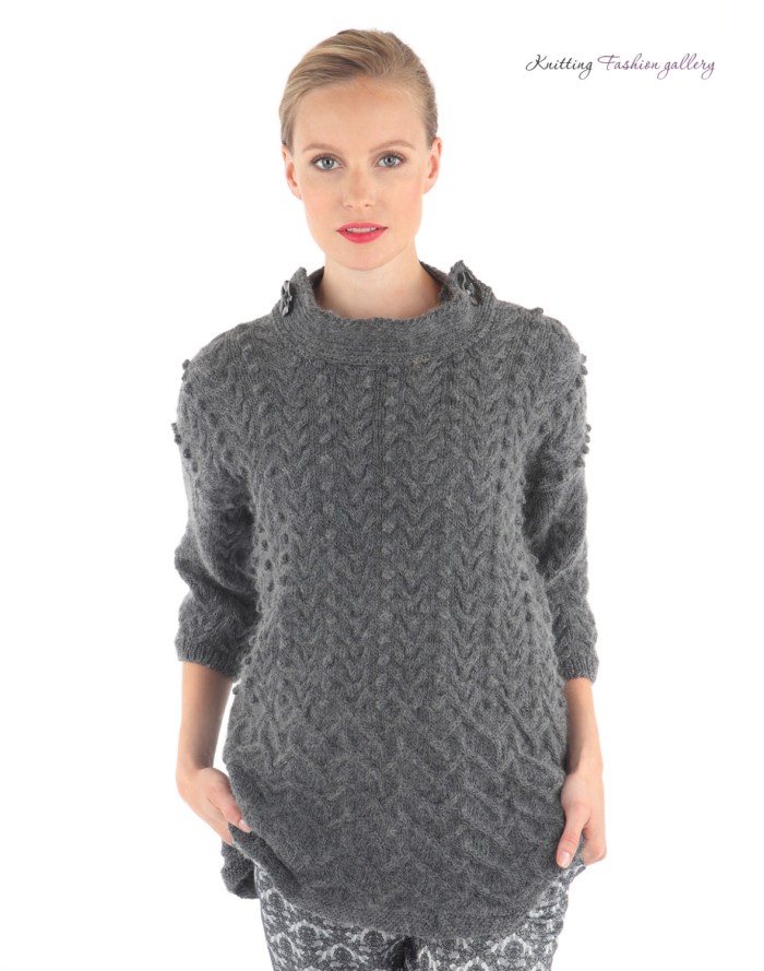 Textured Funnel Neck Jumper by Pat Menchini