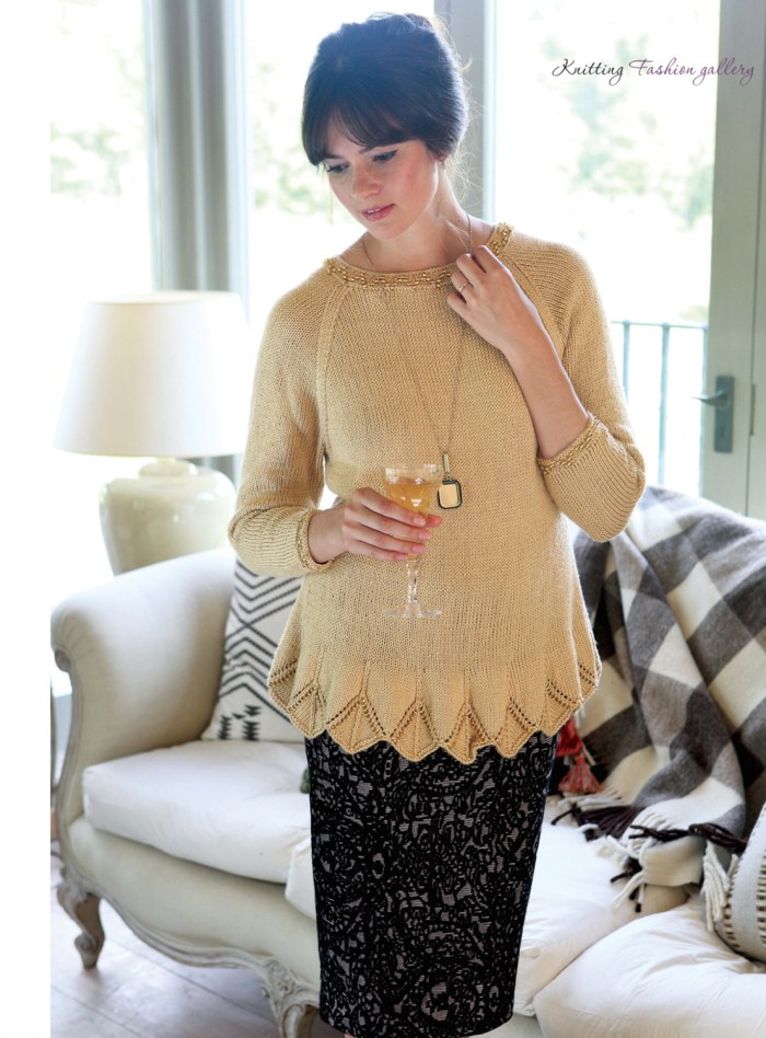 Beaded Peplum Top by Maisie Smith