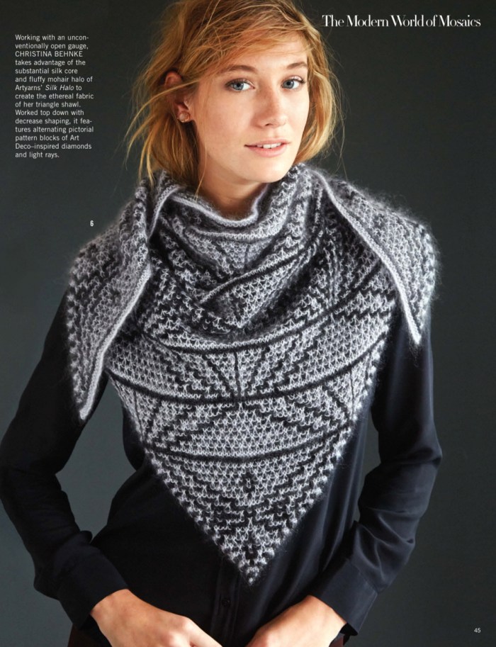 Art Deco Mosaic Shawl by Christina Behnke