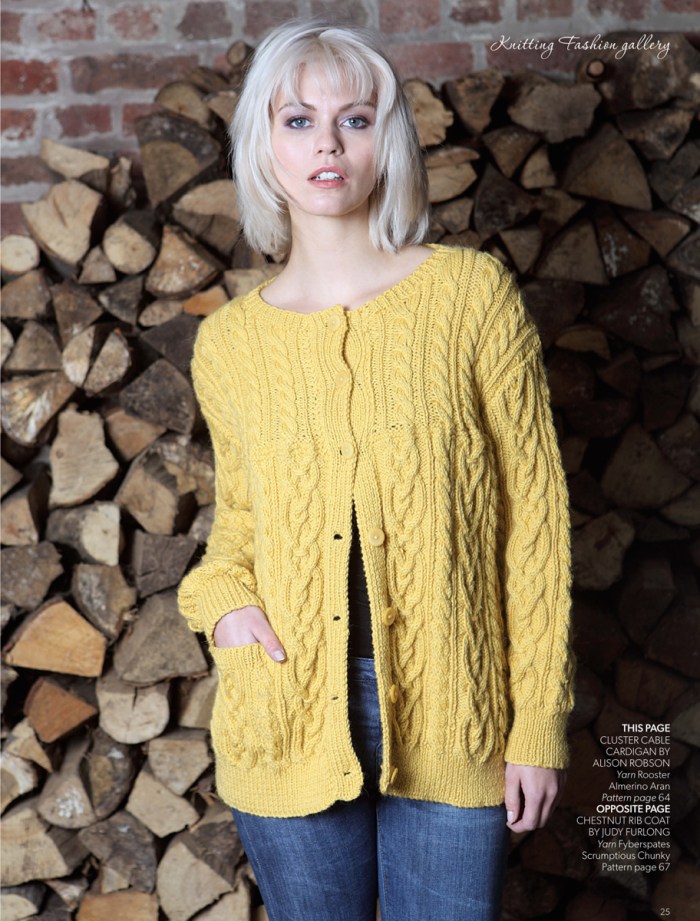 Cluster Cable Cardigan by Alison Robson