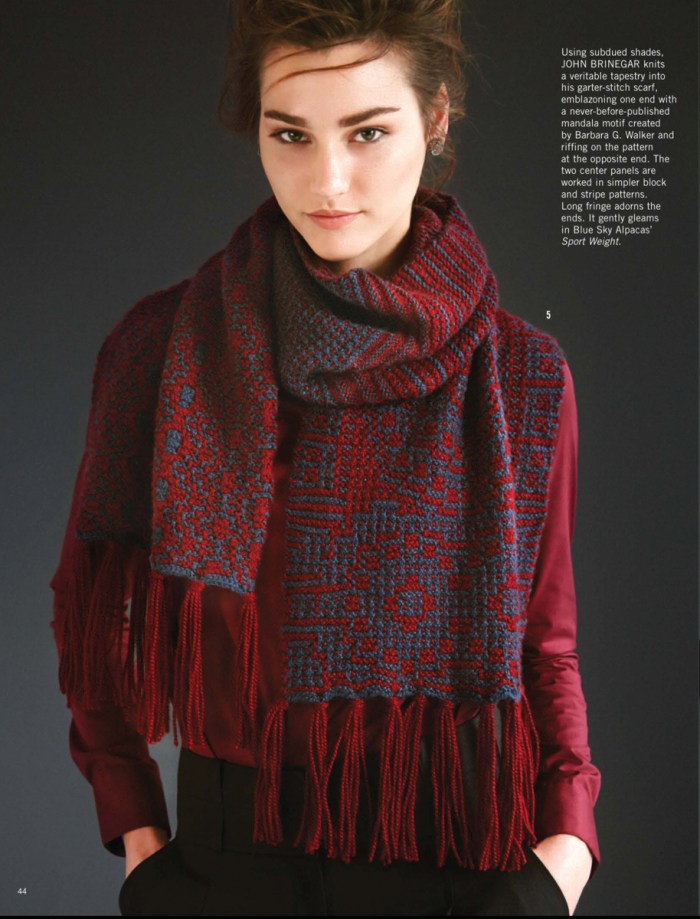 Long Fringed Scarf by John Brinegar