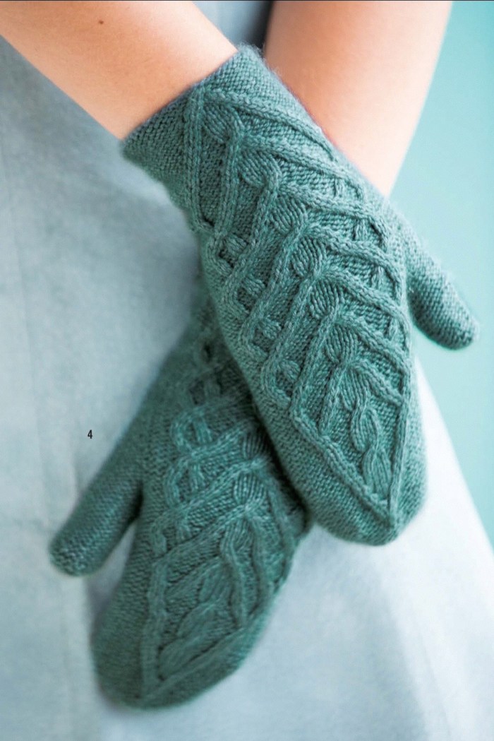 Traveling Cable Mittens by Olga Rych