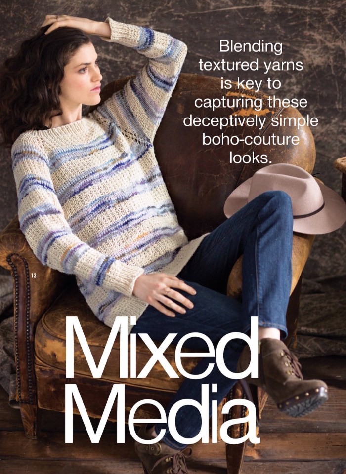 Striped Raglan Pullover by Vanessa Putt