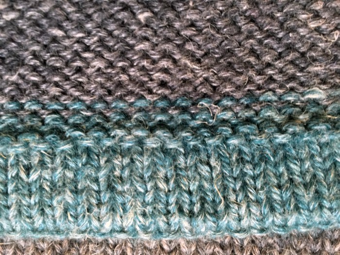 Hem after finishing the garment on the wrong side.